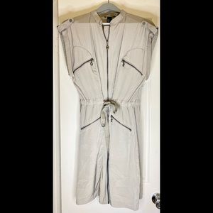 H&M Edgy Zipper Parachute Dress | Color: Gray | Size: 12